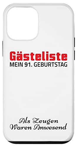 Carcasa para iPhone 12 mini Gästeliste Mein 91. Geburtstag Libro de visitas Firma