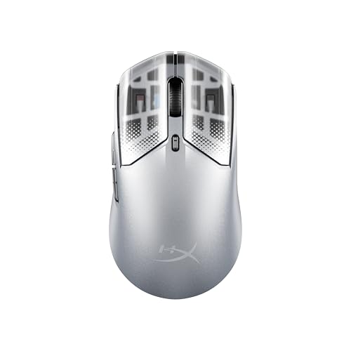 HyperX Pulsefire Haste 2 S Wireless, Souris Gaming sans Fil Ultra Légère 64 g, Coque en Alliage de Magnésium, Capteur HyperX 26K Jusqu’à 26 000 DPI, Autonomie Jusqu’à 120h, Patins en Verre, Gris