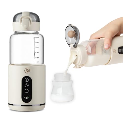 Chauffe Biberon Nomade et Portable, Chauffe Biberon Voiture pour Mères, Chauffe Rapide, Chauffe-Lait BPA Gratuit, Chauffage Rapide et Recharge Rapide - MyBabyBottle Blanc