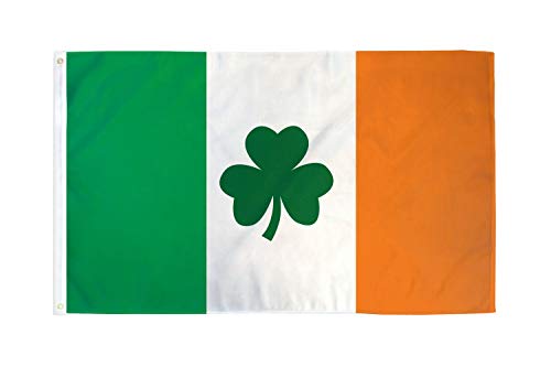AZ FLAG - Flagge Irland Mit Klee - 150x90 cm - Irische Fahne 100% Polyester mit Messing-Ösen - 110g