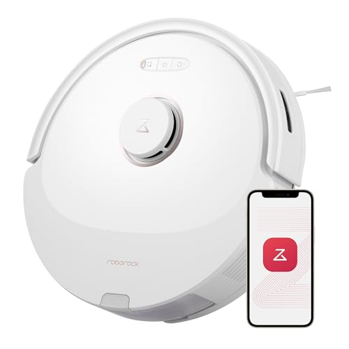 roborock Q8 Max Robot Vacuum and Mop Cleaner, DuoRoller Brush, 5500Pa Strong Suction, Lidar Navigation, Obstacle Avoidance, Multi-Level Mapping, Perfect for Pet Hair Q8 Max (White)