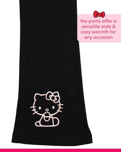 Image of Hello Kitty Girls Pants Set - 3 Piece Zip Up Vest, Long Sleeve Graphic Shirt, Fleece Pants - Matching Set for Girls (2T-12), Size 2T, Light Pink /Black /White
