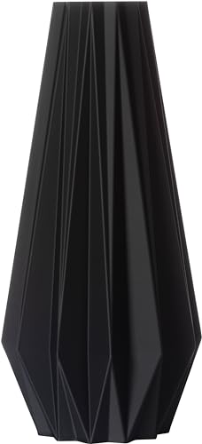 3D Vase Dekovase Agneta XL 38cm Bodenvase Schwarz Deko Vase Pampasgras...