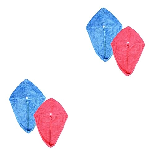 FRCOLOR 4 Peças Touca De Banho De Cabelo Grande Touca De Banho Turbante Seco Toalhas De Tingimento D