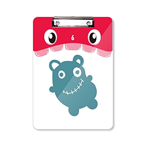 Créature extraterrestre bear bloc-notes d'apprentissage A4 à pince plate