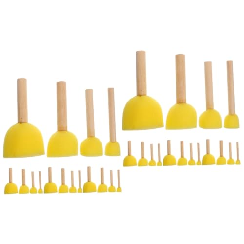 Lurrose 2sets Mushroom Sponge Paint Pens Boys and Girls Paint Brushes Sponges for Painting Diy Craft Supplies 24pcs*2