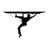 JIFENLI Autocollant de Voiture 18Cmx11Cm Rock Climber Hi Mountain Stickers Décorernoir/Argent