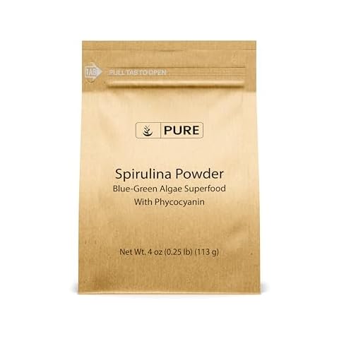 PURE ORIGINAL INGREDIENTS Spirulina Powder (4 oz) Green Algae Superfood with Phycocyanin Cover