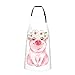 Fartuch damski zabawna świnka nosząca wieniec kuchnia śliniak fartuch idealny fartuch kuchenny moda piekarz fartuch do prac domowych, restauracji, na imprezę, 70 x 84 cm