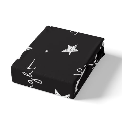 Homewish Panda Bedding Set 2pcs for Kids Boys Girls White Black Comforter Cover Cute Cartoon Pandas Stars Printed Duvet Cover Set Animal Bedspread Cover with 1 Pillow Case(No Comforter) Twin Size