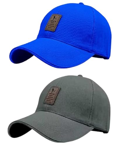 Image of Combo Stylish Sport Summer Cap with Adjustable Buckle Closure and Air Holes for All Sports, Baseball.Cap for Men's and Boy's Cap (Pack of 2)