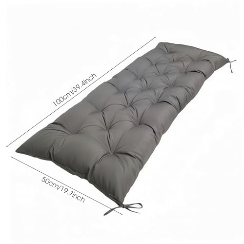 Coussin de banc d'extérieur imperméable gris anti-glisse