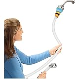 Zhongpu Reach Slip-On Tub Hose 6FT - Flexible Bathtub Faucet Sprayer Attachment for Cleaning & Pet Care -Dog Shower Hose- No Installation - Fits Faucets Up to 3' Wide - Portable