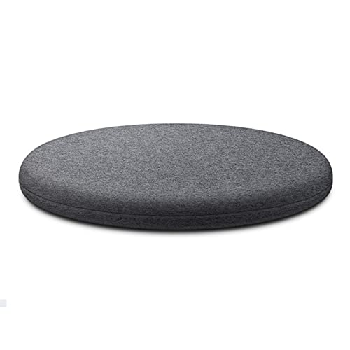 ZTGL Coussin de Chaise Rond, Coussin de Chaise Doux Améliorez Le Coussin en Mousse à Mémoire de Forme, Coussin De Chaise Salle à Manger, Coussin Epais pour Chaise De Cuisine,Dark Grey,45x45cm Cover