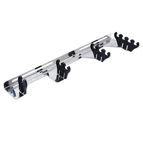 Image of Chrome Linear Spark Plug Wire Separators Divider Loom with Black Valve Cover Fits For Chevy Ford Mopar SBC