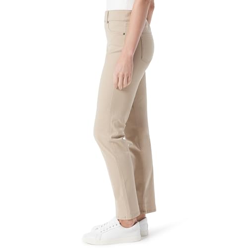 Image of Gloria Vanderbilt Womens Shape Effect Pull on High Rise Straight Leg Jean Standard