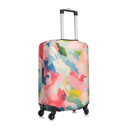 Color Camouflage Travel Luggage Cover for Suitcase Anti-Scratch Fashion Suitcase Protector Washable Elastic Baggage Covers Fits 18-21 Inch Luggage for Travel Beach Holiday2