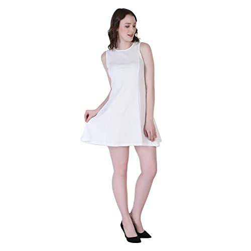 Image of Leriya Fashion Dresses for Women || Stretchable Ribbed Sleeveless Plain one piece for Girls || Beautiful Dress Perfect for Outing || Picnic || Events Wear mini Dress for Women