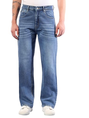 Image of KOTTY Mens Solid Mont Blanc Blue Coin Pocket Jeans