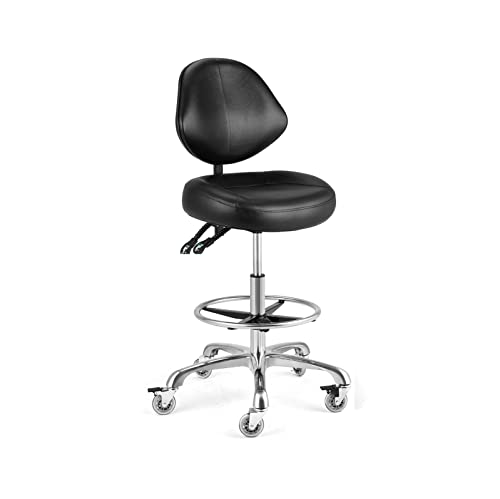 McDooFly Rolling Drafting Chair with Back Support - Tall Office