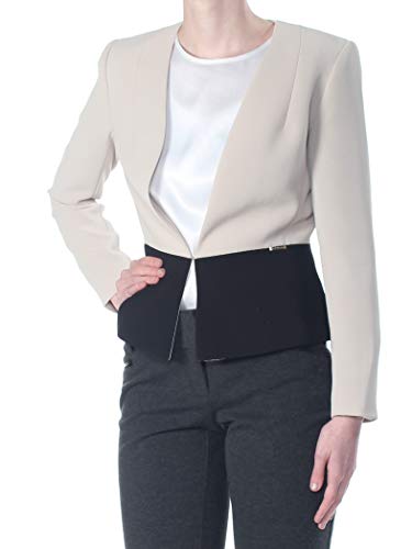 Tahari Womens Colorblocked Blazer Jacket, Beige, 20W #TOP9