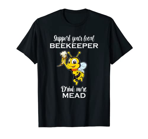 Beber más hidromiel - Abeja con cuerno para beber - Camiseta