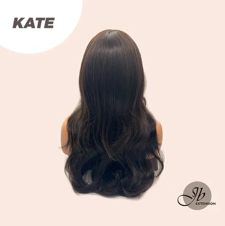 Miniatura 6 de KATE - Peluca rizada marrón de pelo largo sin pegamento para mujer, pelucas sintéticas naturales para uso diario (pelucas de cabello natural)