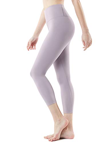 Tsla Women's Tummy Control Yoga Pants With High Waist And Running Yoga Leggings With Convenient Pockets For Workouts, Capri Yoga Beige, Medium #TOP3