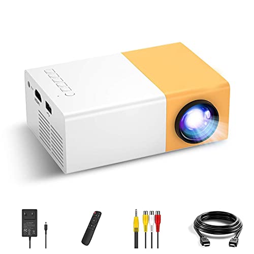 Image of BIGASUO UC 500 Projector, 400LM Portable Mini Home Theater LED Projector with Remote Controller, 3500 lm LED Corded, UC500 Support HDMI, AV, SD, USB Interfaces (BGP15)