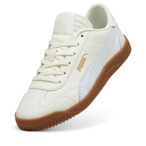 PUMA Puma Womens Club 5v5 Sneaker, Warm White-Dewdrop-Puma Womens Gold, 7