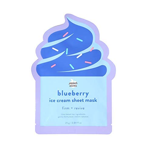 Peach Slices Blueberry Ice Cream Sheet Mask, Firm + Revive 0.84 fl. oz