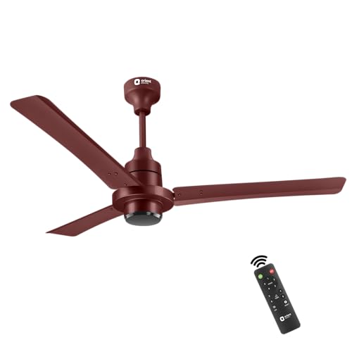 Image of Orient Electric 1200 mm I Tome Remote | BLDC energy saving ceiling fan | BEE 5-star rated, consumes 26W at the highest speed | 3-year warranty by orient | Brown, pack of 1