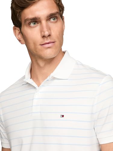 Image of Tommy Hilfiger Mens Short Sleeve Casual Polo Shirts in Regular Fit with Liquid Cotton