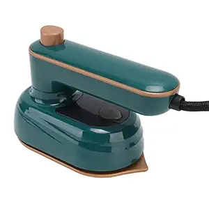 Ubersweet Mini Steam Iron, Dry Wet Use Handheld Ironing Machine Sturdy Remove Clothes Wrinkles Lightweight Rotation for Dormitory (EU Plug)