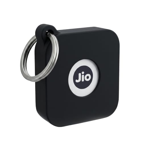 Image of Case for JioTag Air with Keychain Ring, Protective Holder Cover for Jio Tag Tracker, Anti-Lost & Shockproof Accessory for Keys, Luggage, Pets, and Backpacks (1, Black)