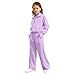 Girls Half Zip 2 Piece Sweatsuits Set,Solid Fashion Tracksuit Set For Kids,Sweatshirt and Jogger Sweatpants Matching Sets,Sweat Track Suits for Girls