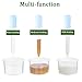 TIHOOD 20PCS Liquid Droppers with a Clean Brush, Silicone and Plastic Pipettes Transfer Eyedropper with Bulb Tip for Candy Oil Kitchen Gummy Bear Making