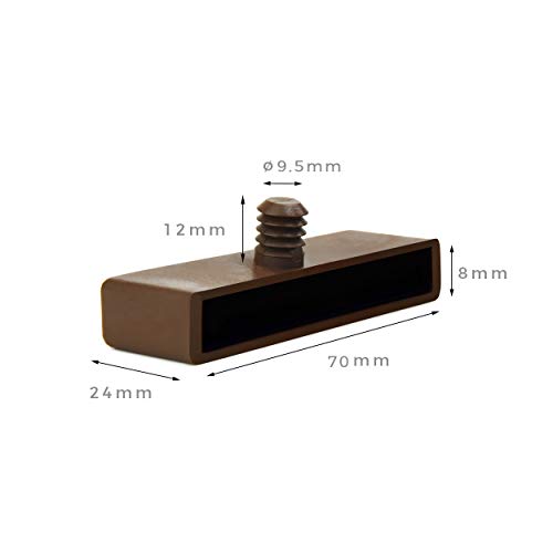 70mm Bed Slat Holders Caps for Wooden Frames 1 Prong (Pack of 10)