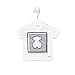 TOUS BABY - Maglietta a maniche corte per bambino, con stampa centrale a righe e orso (1 mese a 4 anni) bianco 1-3 mesi