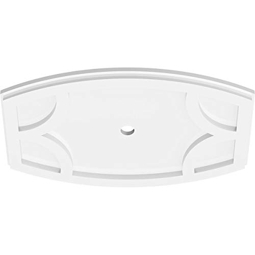 Image of Ekena Millwork CMP18X12KY-01000 Kailey Architectural Grade PVC Contemporary Urethane Ceiling Medallions 18 inchW x 12 inchH x 1 inchID x 9 3 /4 inchC x 1 inchP