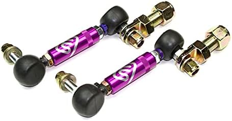 Enlaces de extremo de barra estabilizadora, 6 opciones de color, fabricadas en Estados Unidos, textura negra trasera compatible con Ford Focus ST