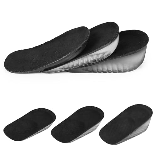 1 par Plantillas Altura Hombre y Mujer, Plantillas de Silicona para Aumentar la Altura, Alzas para Zapatos Hombre, Absorción de Impactos y Rebote Proporcionan Soporte al pie, 1,5cm
