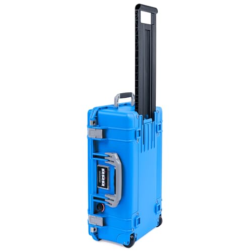 Image of Electric Blue Pelican 1535 Air Carry-on Case - Comes empty - Silver Handles & Latches.