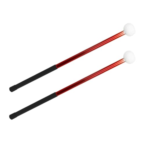 Baquetas YARNOW de aleación de aluminio con cabeza de fieltro – 1 par para batería, banda marcial y práctica miniatura 5