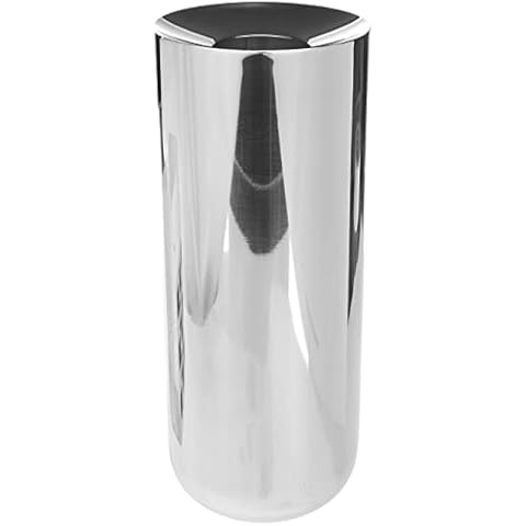 Puresigns BREEZE Vase 19,80cm Edelstahl Poliert Silber Kleine Vasen Cover