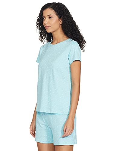 Image of Amazon Brand - Symbol Women's Cotton Regular Fit T-Shirt and Shorts Night Suit (Night Wear | Co-ord Set | Lounge Wear Set) (Available in Plus Sizes)
