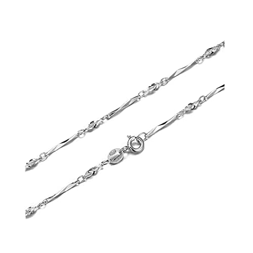 Colliers pour femmes en argent sterling véritable chaîne fine et éclatante