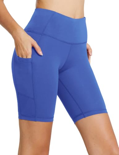Image of baleaf Women's High Waist Biker Shorts with 3 Pockets