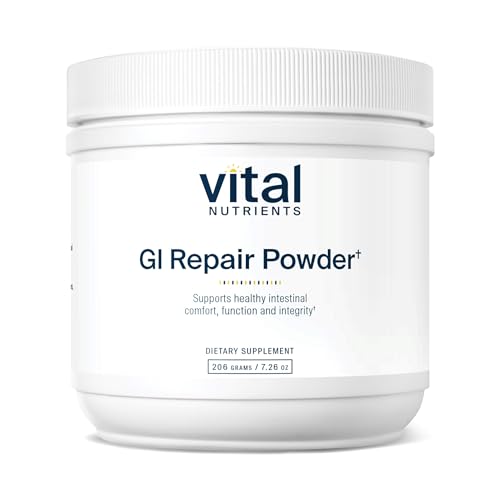 Vital Nutrients GI Repair Powder | Leaky Gut Powder with L Glutamine and Zinc | Digestive Enzyme Supplement to Support Gut Health and Digestion | Gluten Free | 40 Servings