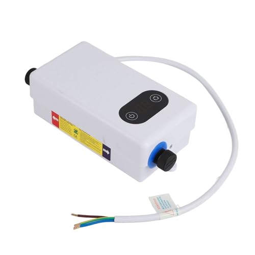 Aoresac Mini Diseño sin Tanque Calentador de Agua Eléctrico de Acero Inoxidable 3400W, Elegante Máquina de Calefacción Segura para Cocina y Baño